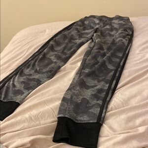 Adidas Gray and Black Camo Track Pants